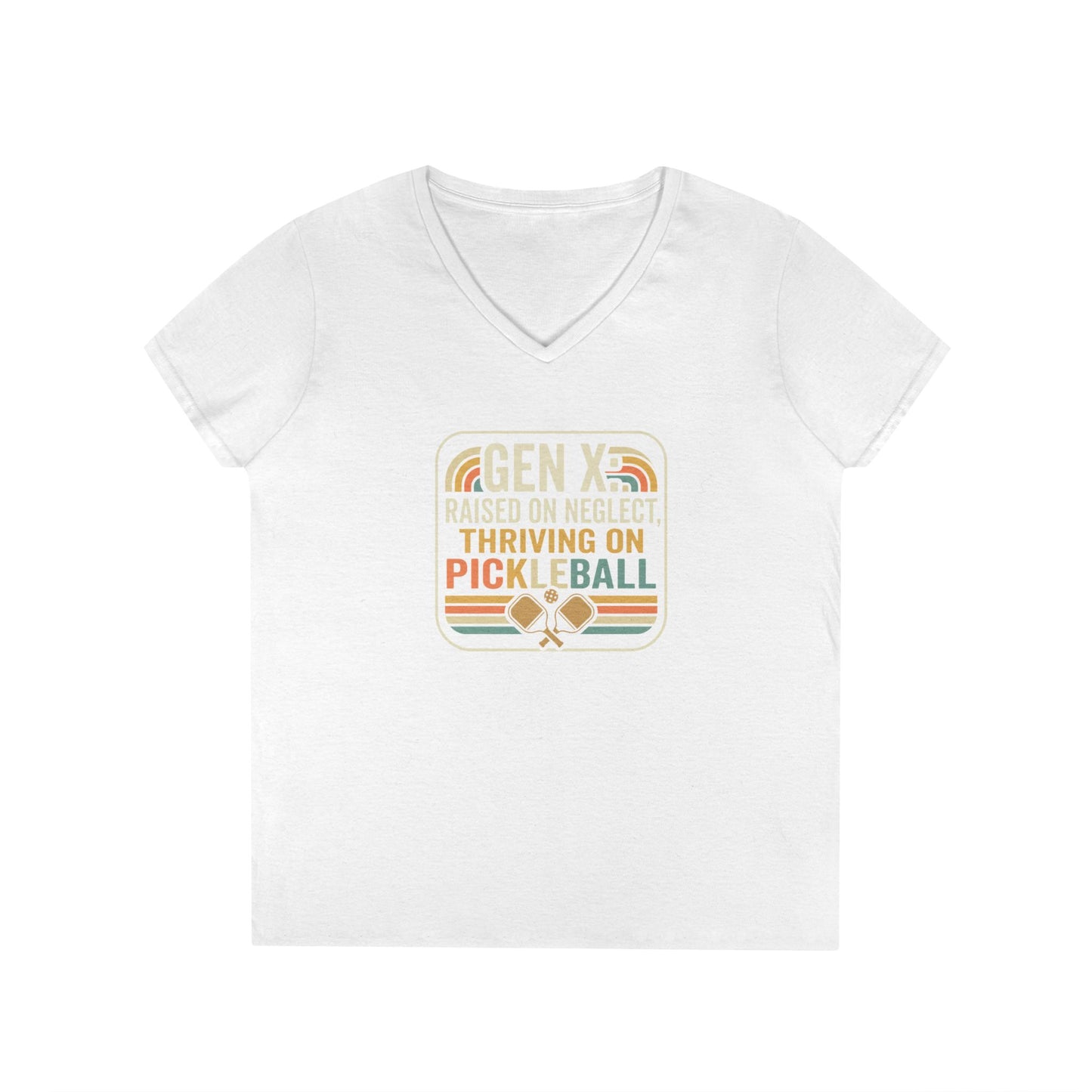 Gen X Thriving on Pickleball T-Shirt | V-Neck Ladies