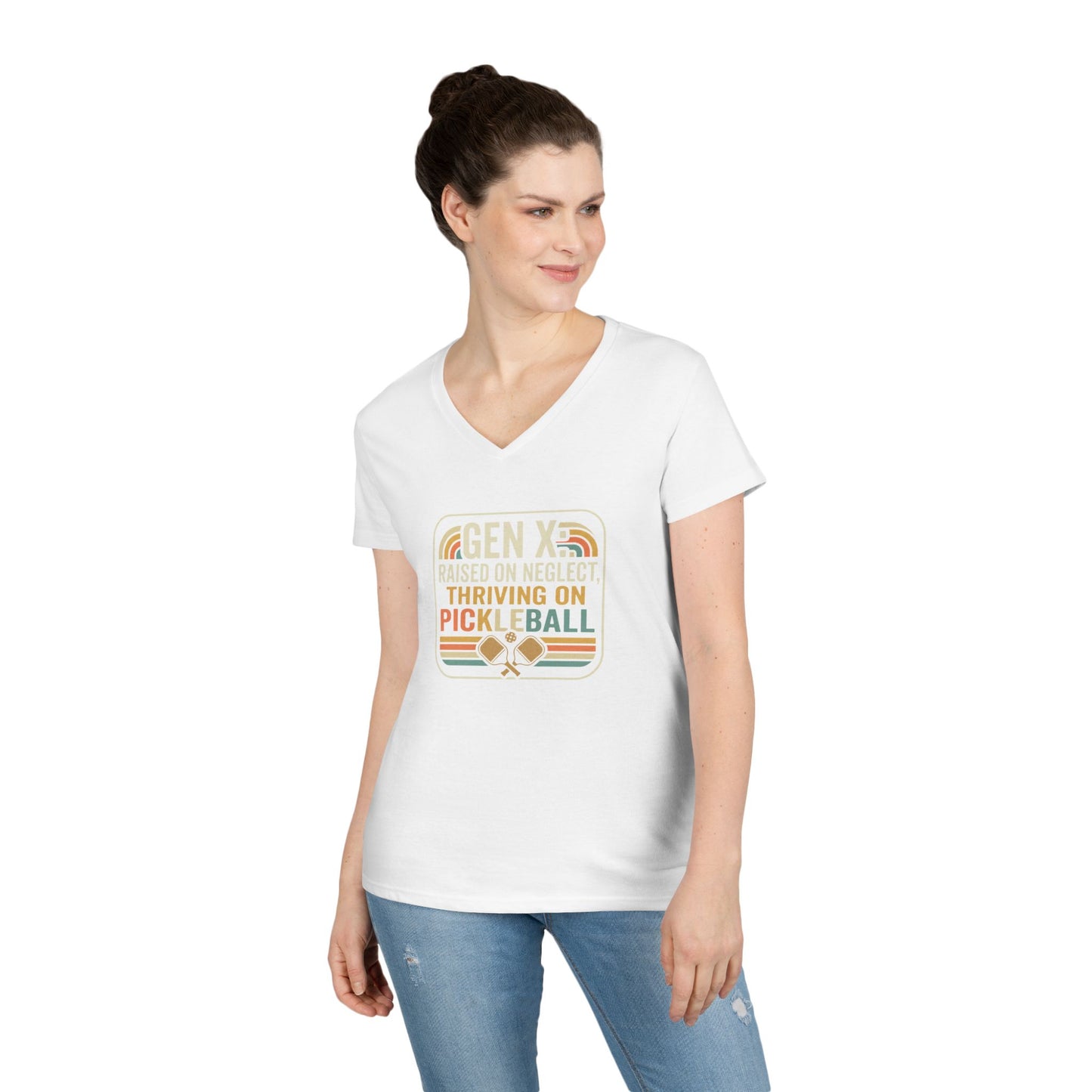 Gen X Thriving on Pickleball T-Shirt | V-Neck Ladies